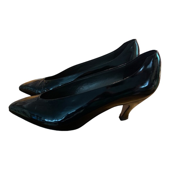 Via Spiga Patent Leather Pointed Toe 2 1/2 Heels women’s Black size : 8.5 Italy - Picture 5 of 10